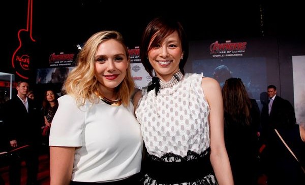 【情報解禁日時：4月14日19時】左ｴﾘｻﾞﾍﾞｽ･ｵﾙｾﾝ_米倉涼子『アベンジャーズ／エイジ・オブ・ウルトロン』写真