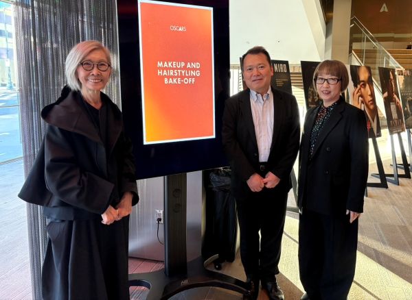 Bake Offの様子（左から、豊川京子（ヘアメイク）、西松忠（歌舞伎床山）、日比野直美（歌舞伎メイク））