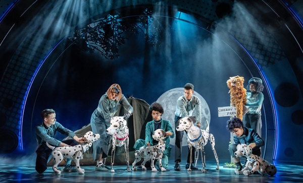 101 DALMATiANS , THE MUSICAL, 
Music & Lyrics -DOUGLAS HODGE; Book - JOHNNY MCKNIGHT; Stage Adaptation - ZINNIE HARRIS; Director - BILL BUCKHURST, Set Designer - DAVID WOODHEAD, Costume Design - SARAH MERCADÉ,  Musical Supervisor - ALFONSO CASADO TRIGO,  Puppetry Designer/Director - JIMMY GRIMES,  Lighting Designer -  JAMES WHITESIDE, New Wimbledon Theatre, London 2024, Credit:: Johan Persson